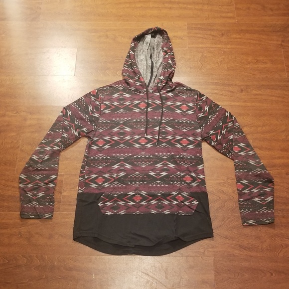 Brooklyn Cloth Aztec Print Lightweight Hoodie - Picture 1 of 4